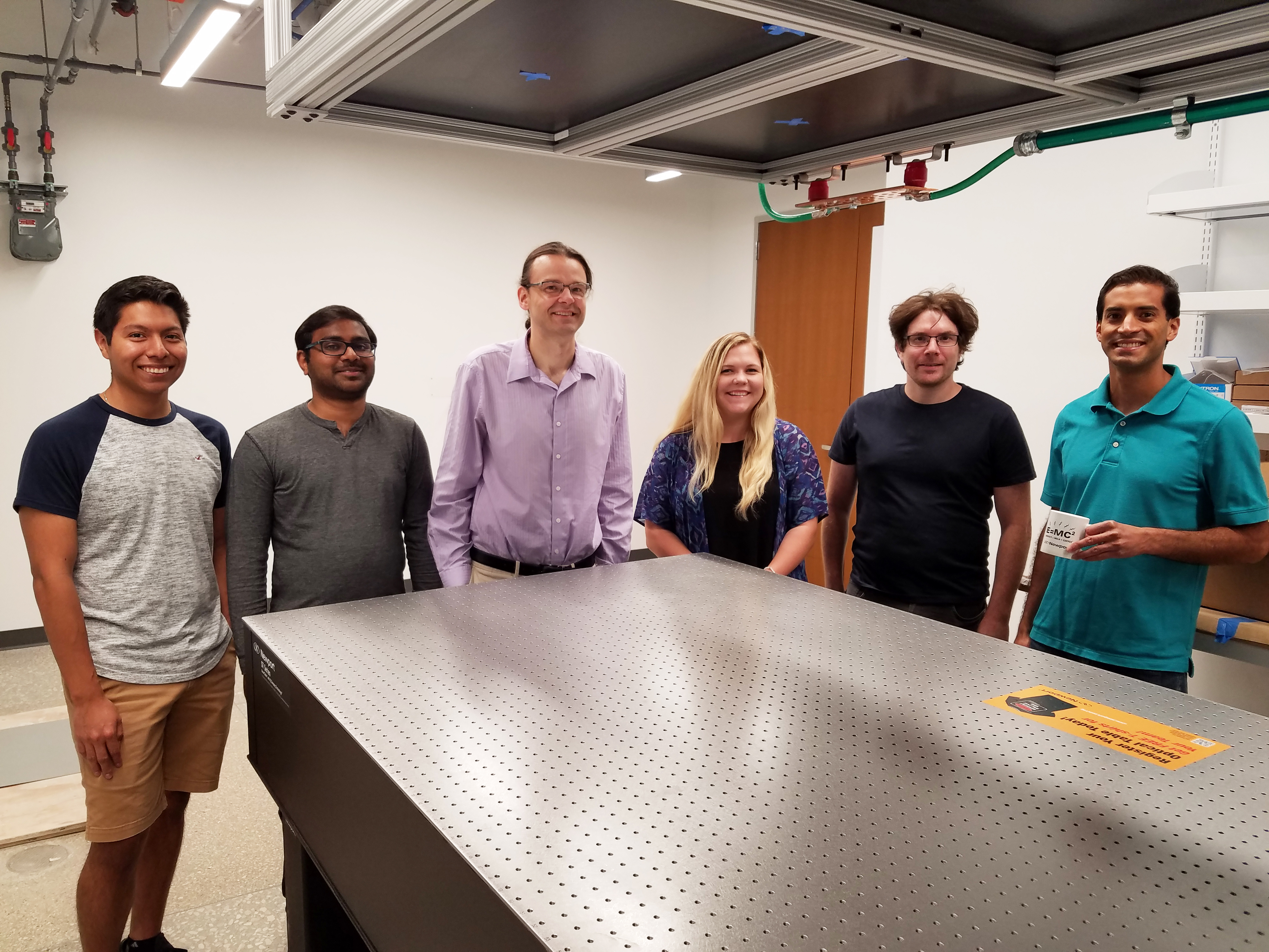 group in new lab space