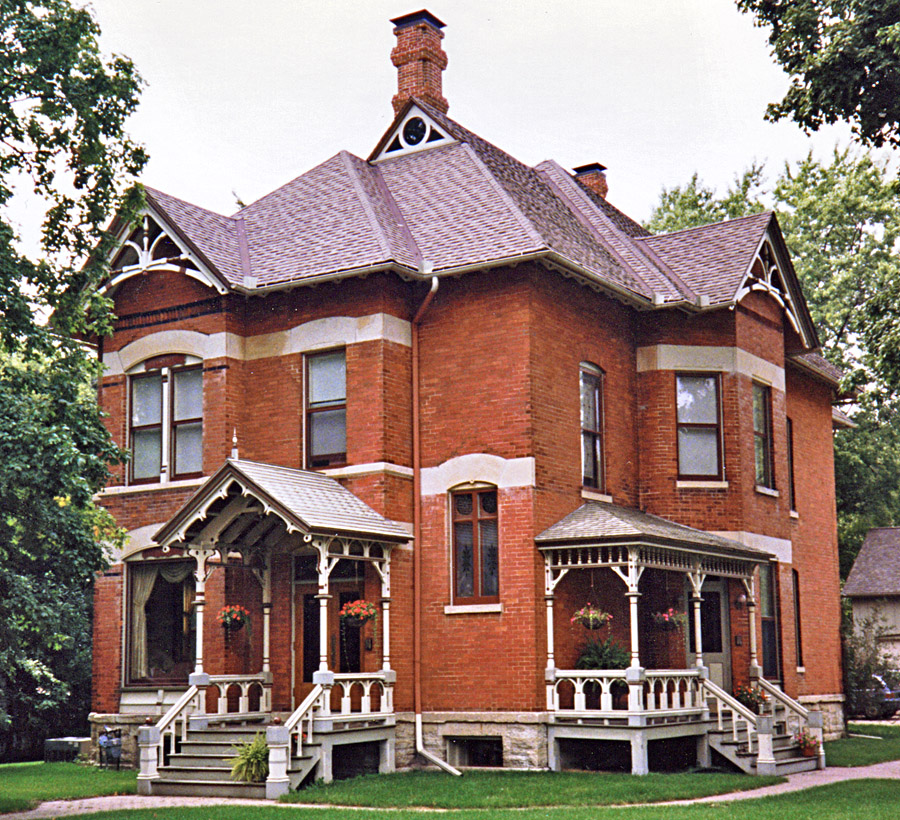 Victorian Octagon home beautifully detailed porch & cornice architectural plans 